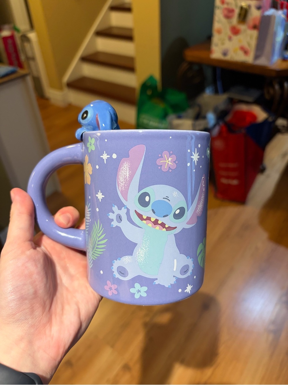 Disney Lilo & Stitch Lavender Mug with Character Handle